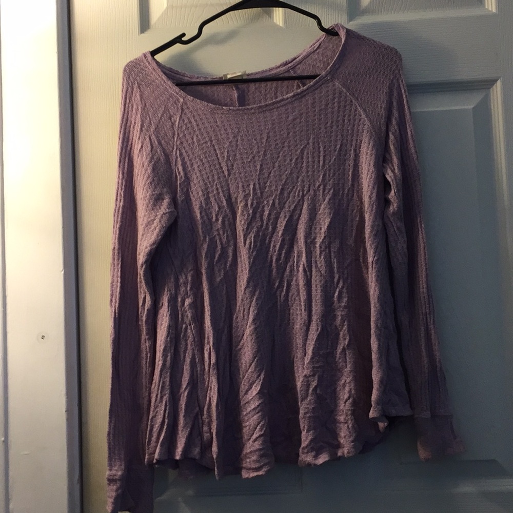 Purple long sleeve shirt